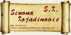 Simona Kojadinović vizit kartica